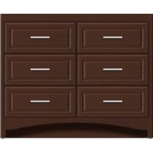 Strasser Woodenwork 46-020 - 42 X 21 X 34.5 Ravenna Town Vanity Ultra Choc Oak 6 Drw