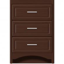 Strasser Woodenwork 45-250 - 24 X 21 X 34.5 Ravenna Town Vanity Ultra Choc Oak 3 Drw