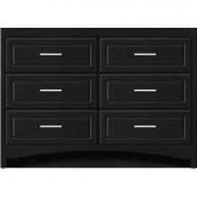 Strasser Woodenwork 46-134 - 48 X 18 X 34.5 Ravenna Town Vanity Ultra Midnight Oak 6 Drw