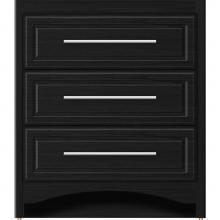 Strasser Woodenwork 45-485 - 30 X 21 X 34.5 Ravenna Town Vanity Ultra Midnight Oak 3 Drw
