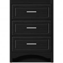 Strasser Woodenwork 45-255 - 24 X 21 X 34.5 Ravenna Town Vanity Ultra Midnight Oak 3 Drw