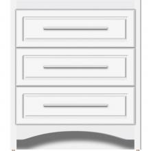 Strasser Woodenwork 45-542 - 30 X 21 X 34.5 Ravenna Town Vanity Ultra Sat White 3 Drw