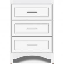 Strasser Woodenwork 45-031 - 24 X 18 X 34.5 Ravenna Town Vanity Ultra Sat White 3 Drw