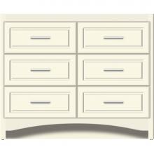 Strasser Woodenwork 46-031 - 42 X 21 X 34.5 Ravenna Town Vanity Ultra Sat Biscuit 6 Drw