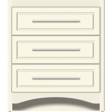 Strasser Woodenwork 45-539 - 30 X 21 X 34.5 Ravenna Town Vanity Ultra Sat Biscuit 3 Drw