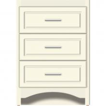 Strasser Woodenwork 45-263 - 24 X 21 X 34.5 Ravenna Town Vanity Ultra Sat Biscuit 3 Drw
