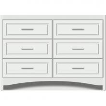 Strasser Woodenwork 46-139 - 48 X 18 X 34.5 Ravenna Town Vanity Ultra Powder Grey 6 Drw