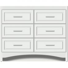 Strasser Woodenwork 46-030 - 42 X 21 X 34.5 Ravenna Town Vanity Ultra Powder Grey 6 Drw