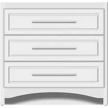 Strasser Woodenwork 45-774 - 36 X 21 X 34.5 Ravenna Town Vanity Ultra Powder Grey 3 Drw