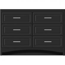 Strasser Woodenwork 46-141 - 48 X 18 X 34.5 Ravenna Town Vanity Ultra Sat Black 6 Drw