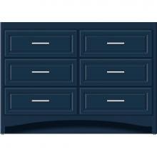 Strasser Woodenwork 46-133 - 48 X 18 X 34.5 Ravenna Town Vanity Ultra Lapis Night 6 Drw
