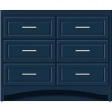 Strasser Woodenwork 46-024 - 42 X 21 X 34.5 Ravenna Town Vanity Ultra Lapis Night 6 Drw