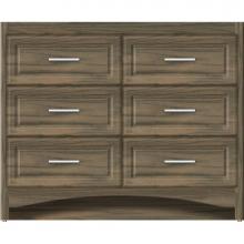 Strasser Woodenwork 46-023 - 42 X 21 X 34.5 Ravenna Town Vanity Ultra Dusky Oak 6 Drw