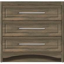 Strasser Woodenwork 45-658 - 36 X 18 X 34.5 Ravenna Town Vanity Ultra Dusky Oak 3 Drw