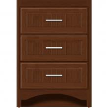 Strasser Woodenwork 44-627 - 24 X 18 X 34.5 Ravenna Town Vanity Beaded Pecan Cherry 3 Drw