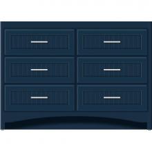 Strasser Woodenwork 46-148 - 48 X 21 X 34.5 Ravenna Town Vanity Beaded Lapis Night 6 Drw