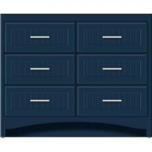 Strasser Woodenwork 45-783 - 42 X 18 X 34.5 Ravenna Town Vanity Beaded Lapis Night 6 Drw