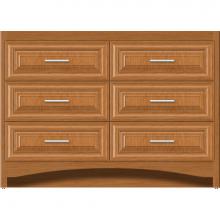 Strasser Woodenwork 46-052 - 48 X 18 X 34.5 Ravenna Town Vanity Classic Miter Nat Cherry 6 Drw