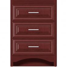 Strasser Woodenwork 44-645 - 24 X 18 X 34.5 Ravenna Town Vanity Classic Miter Dk Cherry 3 Drw