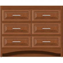 Strasser Woodenwork 45-793 - 42 X 18 X 34.5 Ravenna Town Vanity Classic Miter Cinn Cherry 6 Drw