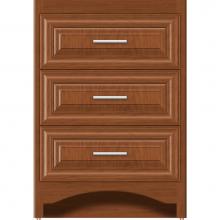 Strasser Woodenwork 45-046 - 24 X 21 X 34.5 Ravenna Town Vanity Classic Miter Cinn Cherry 3 Drw