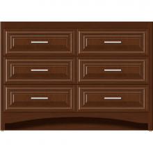 Strasser Woodenwork 46-157 - 48 X 21 X 34.5 Ravenna Town Vanity Classic Miter Pecan Cherry 6 Drw