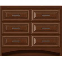 Strasser Woodenwork 45-792 - 42 X 18 X 34.5 Ravenna Town Vanity Classic Miter Pecan Cherry 6 Drw