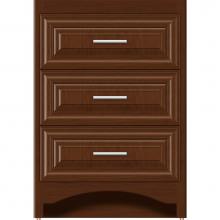 Strasser Woodenwork 45-045 - 24 X 21 X 34.5 Ravenna Town Vanity Classic Miter Pecan Cherry 3 Drw