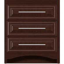 Strasser Woodenwork 45-290 - 30 X 18 X 34.5 Ravenna Town Vanity Classic Miter Choc Cherry 3 Drw