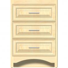 Strasser Woodenwork 45-050 - 24 X 21 X 34.5 Ravenna Town Vanity Classic Miter Nat Maple 3 Drw