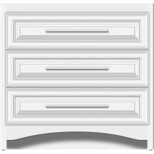 Strasser Woodenwork 45-567 - 36 X 18 X 34.5 Ravenna Town Vanity Classic Miter Sat White 3 Drw