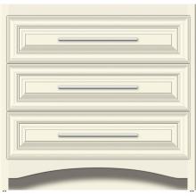 Strasser Woodenwork 45-691 - 36 X 21 X 34.5 Ravenna Town Vanity Classic Miter Sat Biscuit 3 Drw