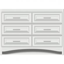 Strasser Woodenwork 46-164 - 48 X 21 X 34.5 Ravenna Town Vanity Classic Miter Powder Grey 6 Drw