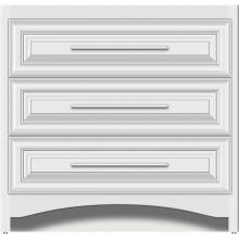 Strasser Woodenwork 45-563 - 36 X 18 X 34.5 Ravenna Town Vanity Classic Miter Powder Grey 3 Drw