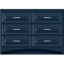 Strasser Woodenwork 46-160 - 48 X 21 X 34.5 Ravenna Town Vanity Classic Miter Lapis Night 6 Drw