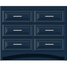 Strasser Woodenwork 45-919 - 42 X 21 X 34.5 Ravenna Town Vanity Classic Miter Lapis Night 6 Drw
