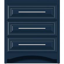 Strasser Woodenwork 45-402 - 30 X 21 X 34.5 Ravenna Town Vanity Classic Miter Lapis Night 3 Drw