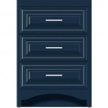 Strasser Woodenwork 45-048 - 24 X 21 X 34.5 Ravenna Town Vanity Classic Miter Lapis Night 3 Drw