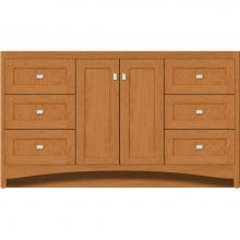 Strasser Woodenwork 43-298 - 60 X 18 X 34.5 Ravenna View Vanity Shaker Nat Cherry Sb