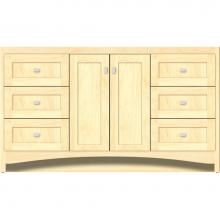 Strasser Woodenwork 43-572 - 60 X 21 X 34.5 Ravenna View Vanity Shaker Nat Maple Sb