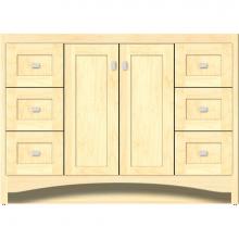 Strasser Woodenwork 42-994 - 48 X 21 X 34.5 Ravenna View Vanity Shaker Nat Maple Sb