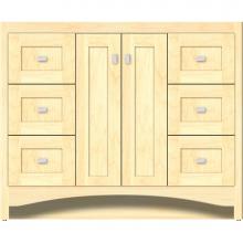 Strasser Woodenwork 42-069 - 42 X 18 X 34.5 Ravenna View Vanity Shaker Nat Maple Sb