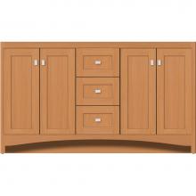 Strasser Woodenwork 43-301 - 60 X 18 X 34.5 Ravenna View Vanity Shaker Nat Oak Db