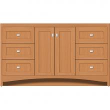 Strasser Woodenwork 43-302 - 60 X 18 X 34.5 Ravenna View Vanity Shaker Nat Oak Sb