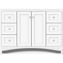 Strasser Woodenwork 43-001 - 48 X 21 X 34.5 Ravenna View Vanity Shaker Sat White Sb