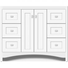 Strasser Woodenwork 42-076 - 42 X 18 X 34.5 Ravenna View Vanity Shaker Sat White Sb