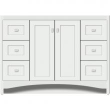 Strasser Woodenwork 42-650 - 48 X 18 X 34.5 Ravenna View Vanity Shaker Powder Grey Sb