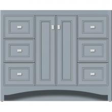 Strasser Woodenwork 42-043 - 42 X 18 X 34.5 Ravenna View Vanity Deco Miter Silver Oak Sb