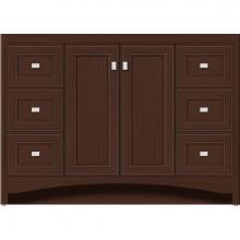 Strasser Woodenwork 42-577 - 48 X 18 X 34.5 Ravenna View Vanity Deco Miter Choc Oak Sb