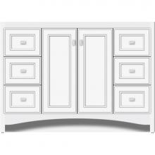 Strasser Woodenwork 42-609 - 48 X 18 X 34.5 Ravenna View Vanity Deco Miter Sat White Sb